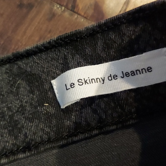 Frame Le Skinny De Jeanne Snake Print Jeans in Tonal Python 26 New - Picture 4 of 5